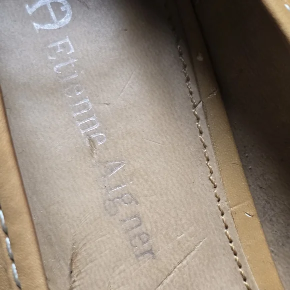 Etienne Aigner Vintage Dress Shoes Mustard Yellow Tan Leather Shoes-Size 8.5 - Picture 2 of 16